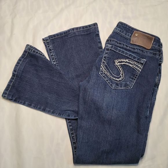 SILVER Jeans Company Tuesday Dark Blue Wash Women's Denim Jeans Pants - Picture 2 of 11